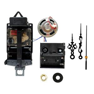 블랙 핸즈 쿼츠 진자 시계 무브먼트, 뮤직 박스 스피커 포함, 배터리 작동, DIY 시계용 멜로디 메커니즘