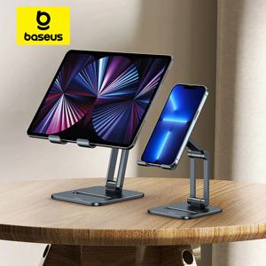 Baseus 전화 홀더 스탠드 알루미늄 합금 휴대 전화 태블릿 스탠드 지원 iPad iPhone 13 12 삼성 휴대 전화 액세서리
