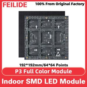 P3 SMD 풀 컬러 LED 디스플레이 화면 RGB HUB75 모듈 LED 디지털 사인 실내 LED 비디오 벽 대형 스크린 유닛 보드 192*192mm