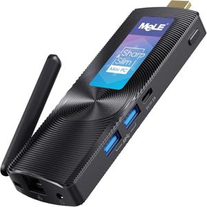 MeLE PCG02 팬리스 미니 PC 스틱 Windows 11 Home J4125 4GB 64GB 미니 컴퓨터 HDMI 2.4G/5GHz Wi-Fi 5 BT4.2 기가비트 이더넷