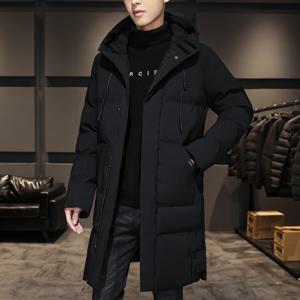 8XL 7XL 남성 고품질 후드 재킷 블랙 패션 겨울 재킷 남성 브랜드 의류 신상 파카 남성 두꺼운 따뜻한 롱 코트