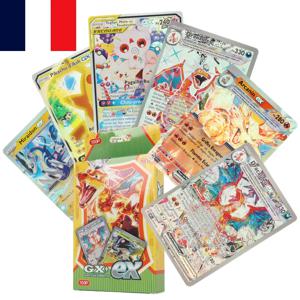 60-100Pcs 프랑스어 버전 포켓몬 카드 스칼렛 & 바이올렛 희귀 카드 티타늄 크리스탈 Charizard EX GX 태그 메가 포켓몬 배틀 카드