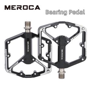 MEROCA 초경량 밀폐형 베어링 페달 미끄럼 방지 Al 합금 다중 사양 도금/MTB BMX 도로 자전거용 검정색 사용 약 410g
