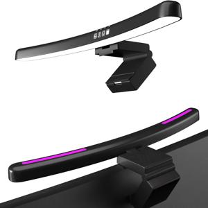 LED 곡선 스크린 모니터 라이트 40cm 스크린 매달려 조명 책상 램프 작업 연구 RGB 게임 룸 배경 분위기 조명