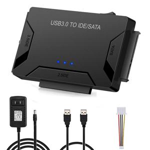 USB 3.0-SATA IDE 하드 디스크 어댑터 변환기 케이블(3.5 2.5인치 HDD/SSD CD DVD ROM CD-RW 3 in 1 IDE SATA 어댑터)