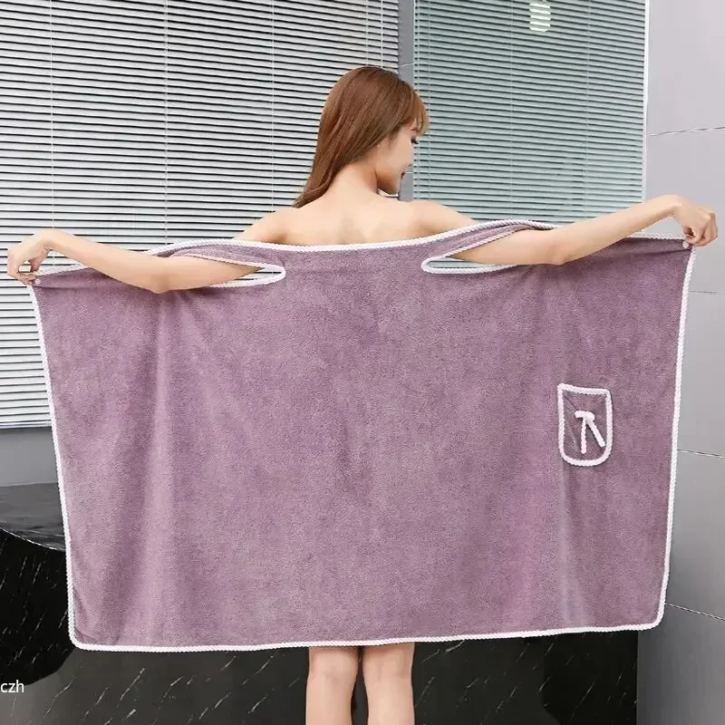 여자 목욕 타월 여자 착용 가능 140*85Cm 빠른 건조 목욕 해변 스파 목욕 가운 세탁 의류, 샤워 목욕 및 체육관 타월