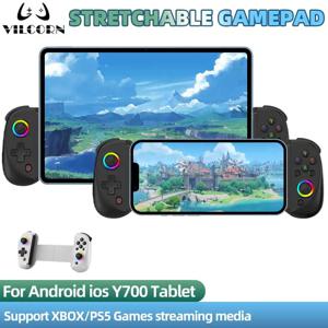 VILCORN D8 게임용 듀얼 홀 플렉시블 RGB 컨트롤러, 스트리밍 게임패드, 태블릿 안드로이드 PS4 스위치 PC 조이스틱