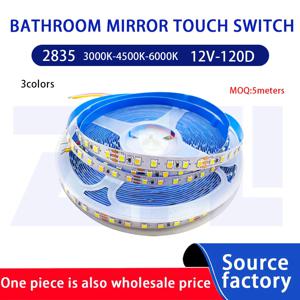 스마트 미러 LED 스트립 조명 컨트롤러, 밝기 조절 가능, CCT, 120Ds/m, SMD2835, 스마트 욕실 캐비닛, 5m12Vsmart