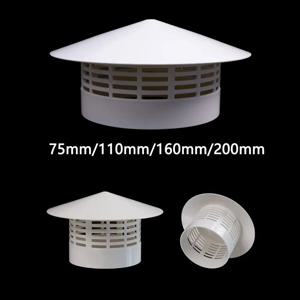 PVC 지붕 에어 벤트 그릴, 라운드 덕트 환기 배기 커버, 내후성 벤트 캡, 75mm, 110mm, 160mm, 200mm