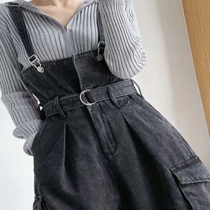 섹시한 데님 오버올 여성 새로운 빈티지 streetwear 점프 슈트 여성 한국어 패션 스트레이트 루즈 와이드 레그 캐주얼 청바지 바지