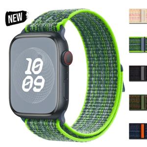 Apple Watch 밴드 울트라 2 용 나일론 밴드 49mm 44mm 40mm 45mm 41mm 42mm 40mm 팔찌 스트랩 IWatch Ultra Series 9 7 6 5 Se 8