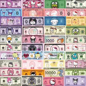 50Pcs 만화 Sanrio 지폐 스티커 자동차 전화 스크랩북 노트북 장식 헬로 키티 Kuromi 낙서 데칼 선물