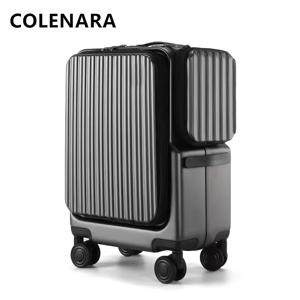 COLENARA ABS + PC 캐빈 수하물 USB 충전 탑승 상자 다기능 20 인치 트롤리 케이스 (바퀴 롤링 가방 포함)