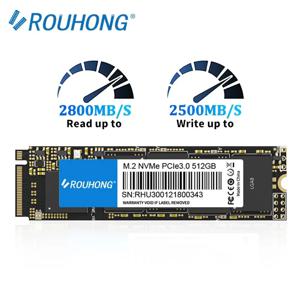 ROUHONG SSD NVMe M2 128GB 256GB 512GB 1TB 2TB SSD 2280 M.2 PCIe 3.0 디스크, 노트북 데스크탑용 솔리드 스테이트 드라이브 NVME