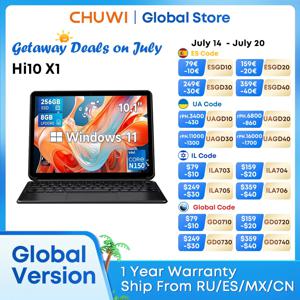 CHUWI Hi10 X1 Intel N150 2 IN 1 Windows 태블릿 노트북 UHD 그래픽 10.1 