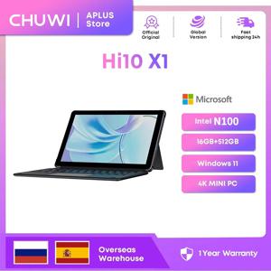 CHUWI Hi10 X1 태블릿 쿼드 코어 N100/N150 8GB 램 256GB 저장용량 인텔 UHD 그래픽 10.1인치 LCD 화면 2 in 1 태블릿 윈도우 11 PC
