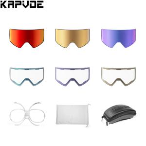 KAPVOE K721Ski 고글 렌즈 컬러 렌즈 UV400 광변색 스키 고글 액세서리 이중층 안개 방지 렌즈 자기 렌즈