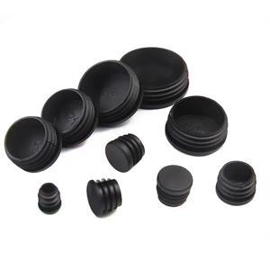 플라스틱 블랙 원형 파이프 플러그, 12 ~ 100mm 튜브 엔드 캡, 먼지 커버 보호대 패드, 레벨링 피트 가구 액세서리