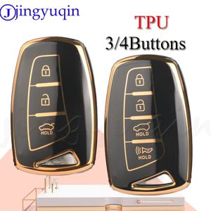 JYQ TPU 자동 키 쉘 케이스 커버 현대 그랜저 HG 세단 창세기 G80 산타페 3DM 그랜드 산타페 2018 IX45 EQUUS Azera