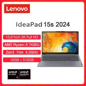 레노버 노트북 아이디어패드, 15S 2024 RAM, 16GB SSD, 512GB, 15.6 인치, FHD 2K, AMD 라이젠 R5, 7430U, 4.3GHz 노트북 울트라북, 사무실 컴퓨터 PC