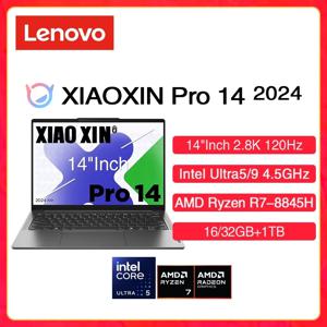 레노버 샤오신 프로 14 2024 노트북 컴퓨터 AMD 라이젠 R7 8745H 8845H 24GB 32GB 1TB 14인치 2.8K 120Hz 스크린 노트북 PC RU 창고