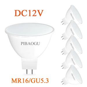 1/4/6/10pcs LED GU5.3 스포트라이트 MR16 조명 저전압 DC12V 깜박임 없음 3W 6W 9W 12W 조경 매립 트랙 조명