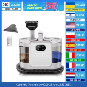 OMESER C988 휴대용 직물 청소기 1650W/6000Pa 증기 살균 Vac-Wash 2-in-1 및 카펫/견목용 창 청소 컴팩트