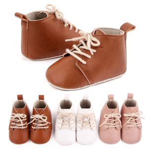아기 캐주얼 신발 유아 유아 Bowknot 미끄럼 방지 고무 부드러운 단독 플랫 PU 신생아 첫 워커