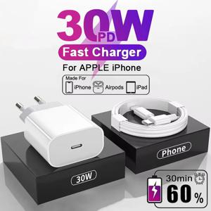 애플 정품 30W 타입 C 급속 충전기 아이폰 16 15 14 13 12 11 프로 맥스 미니 X XS XR 플러스 Magsafe 무선 고속 충전 번개 케이블