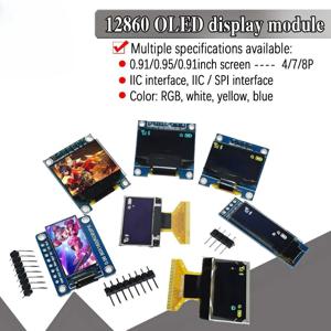 노란색 파란색 4Pin 7Pin128X64 Arduino 용 OLED LCD LED TFT 디스플레이 모듈 0.91 0.95 0.96 I2C IIC 직렬 새 원본