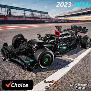 F1 W14 E 성능 레이싱 카 1642PCS 42171 빌딩 블록 1:8 스케일 모델 기계 그룹 스포츠카 조립 키트 성인 장난감