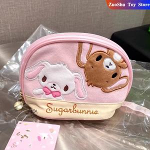 Kawaii Sugarbunnies 쉘 보관 가방 틈새 메이크업 가방 귀엽고 달콤한 일본 소녀 지퍼 휴대용 편지지 보관 워시 가방