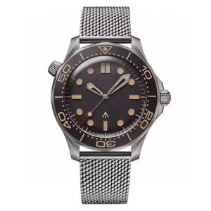 904L 스테인레스 스틸 캔버스 세라믹 베젤 남성용 42mm 자동 기계식 시계 고품질 007 스타일 사파이어 No Time to Die