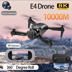 전문 드론 E4 8K 광각 HD 1080P 카메라 WiFi FPV 높이 고정 접이식 RC 드론 Quadrotor 헬리콥터 어린이 장난감