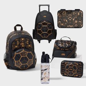 새로운 호주 Smiggle 블랙 회로 축구 학교 가방 어린이 배낭 초등 학생 배낭 대용량 스포츠 가방