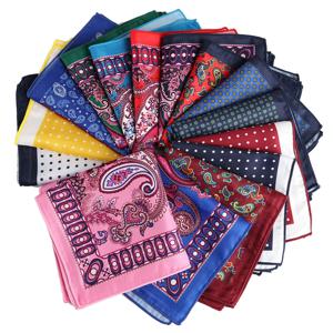 재단사 스미스 스타일 Hankies 생생한 다채로운 페이즐리 포켓 스퀘어 빈티지 손수건 스카프, 남성용 포켓 패션 액세서리