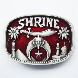 새로운 골동품 실버 신사 Shriner Temple 에나멜 벨트 버클 무료 배송 Gurtelschnalle Boucle de ceinture