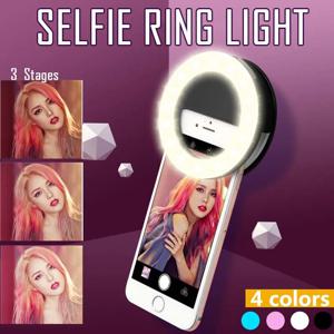 LED 셀카 링 라이트, USB 충전 필 라이트, 셀카 램프, 휴대폰 사진 야간 조명, 3 단계 조정 모드 조명