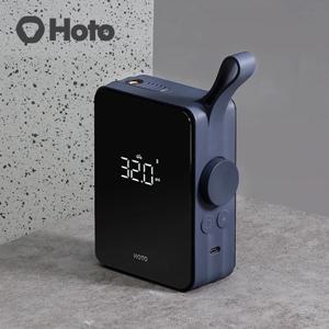 HOTO 스마트 휴대용 전기 무선 LED 타이어 팽창식 공기 펌프, 자동차 자전거 타이어용 충전식 팽창기