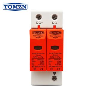 TOMZN DC SPD 1000V 20KA~40KA 주택 서지 보호기 보호용 저전압 피뢰기 장치