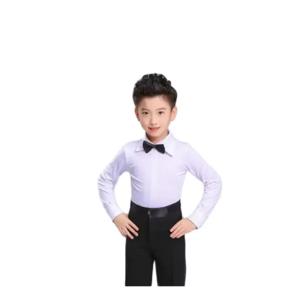 1 개/몫 라틴 댄스 셔츠 바디 슈트 키즈 소년 현대 볼룸 무대 댄스 라틴 댄스 레오타드