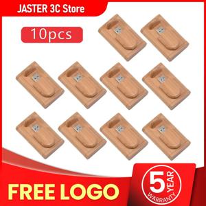 JASTER 10 개/몫 (사용자 정의 로고) USB 플래시 드라이브 2.0 나무 Pendrive 4GB 8GB 16GB 32GB 64GB 128GB 메모리 스틱 결혼 선물