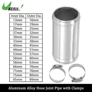 UXCELL 76mm 길이 인터쿨러 파이프 알루미늄 합금 호스 조인트 파이프 세트 2 클램프 OD 16mm-102mm 0도 스트레이트