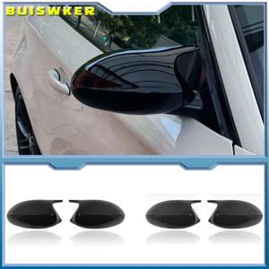 자동차 사이드 도어 백미러 커버 캡, BMW E90 E91 2005-2007 E92 E93 2006-2009 M3 스타일 E80 E81 E87, 2 개