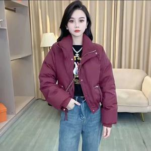 여성용 스탠딩 칼라 브레드 메이커, 짧은 캐주얼, 경량 사스탄스 코트, 슬림 코트, 한국 에디션, 2023 봄 및 가을 신상