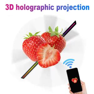 3D HD 홀로그램 팬 프로젝터 SD 42cm LED 기호 홀로그램 플레이어 지원 이미지 비디오 숍 바 파티 광고 디스플레이 라이트