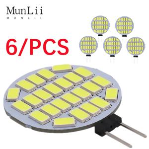 MunLii G4 LED 램프 3W RV 조명 12V 24V AC는 25W 할로겐 전구를 대체합니다. 350LM 24leds 5730smd 깜박임 없음 범위 후드 보트 라이트