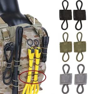 10pcs MOLLE 탄성 나일론 웨빙 리본 버클 야외 하이킹 사냥 배낭 조끼 PTT 안테나 스틱 파이프 바인딩 리테이너