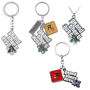 게임 GTA5 Grand Theft Auto 5 열쇠 고리 Grand Theft Autob Rock Star Tommy 여성용 고품질 키 체인 남성 팬 게임 소품 선물