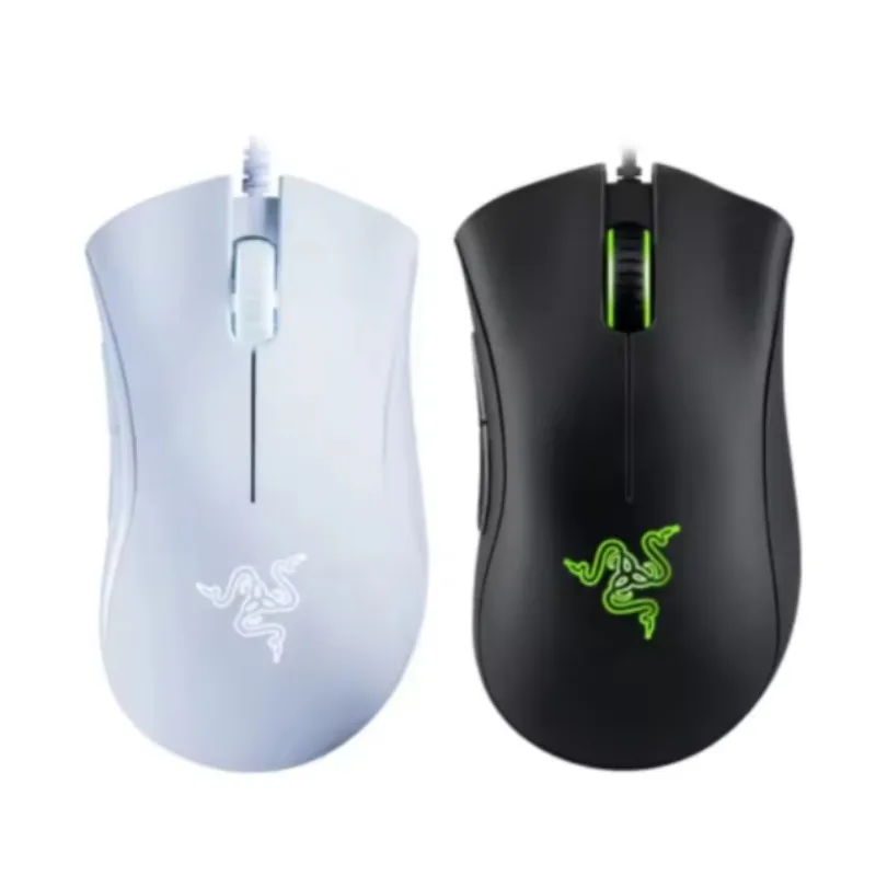 Razer DeathAdder 필수 유선 게임용 마우스 마우스 6400DPI 광학 센서 노트북 PC 게이머를 위한 5개의 독립적 버튼